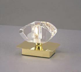Alfa Polished Brass Crystal Table Lamps Mantra Armed Table Lamps